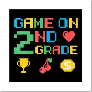 2Nd Grade Video Game Grade Wo Gamer Eacher Or Student Posters and Art